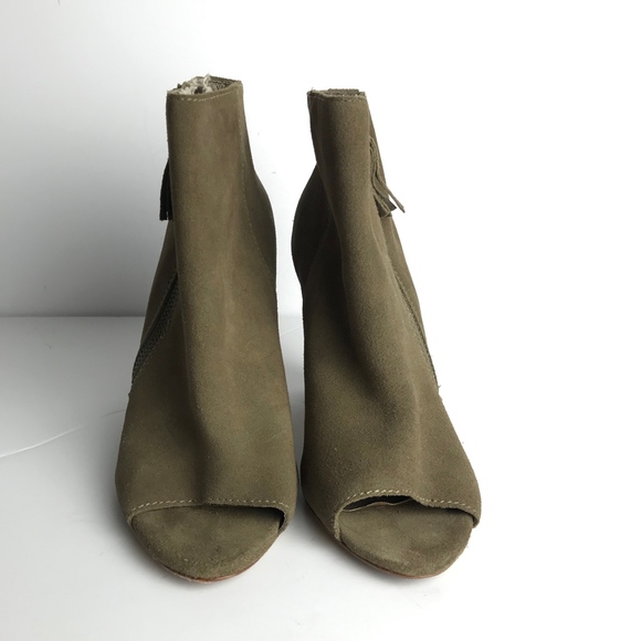 Zadig & Voltaire Peep Toe Suede Ankle Boots Sz 7 - Picture 5 of 7